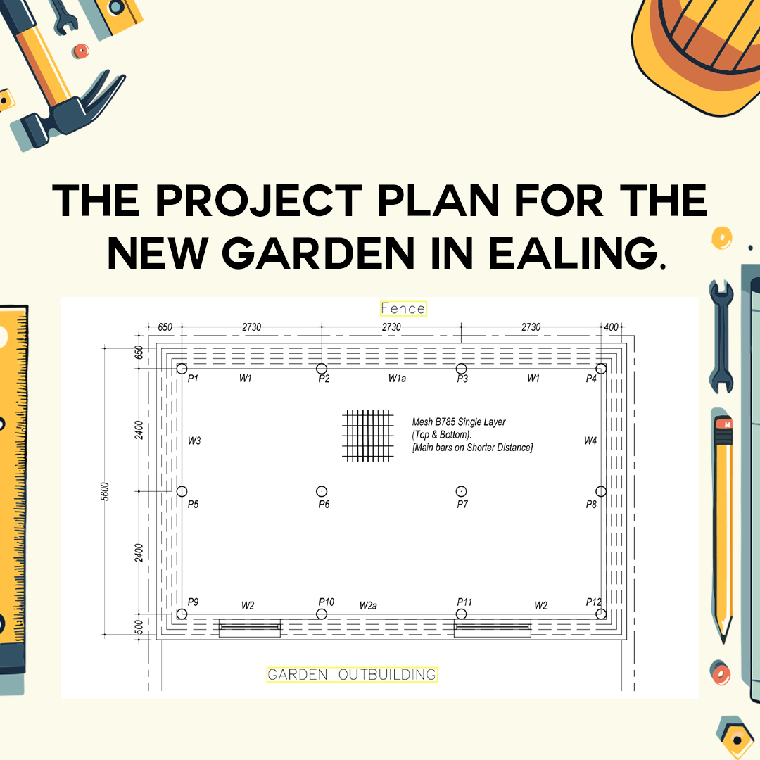 The Project plan for the new garden in ealing
